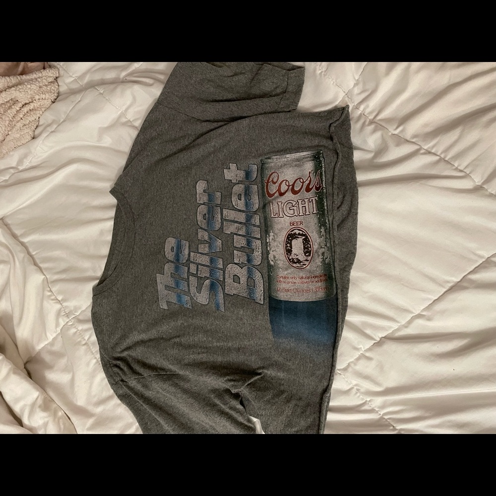 Womens vintage Coors Lite Crop Top